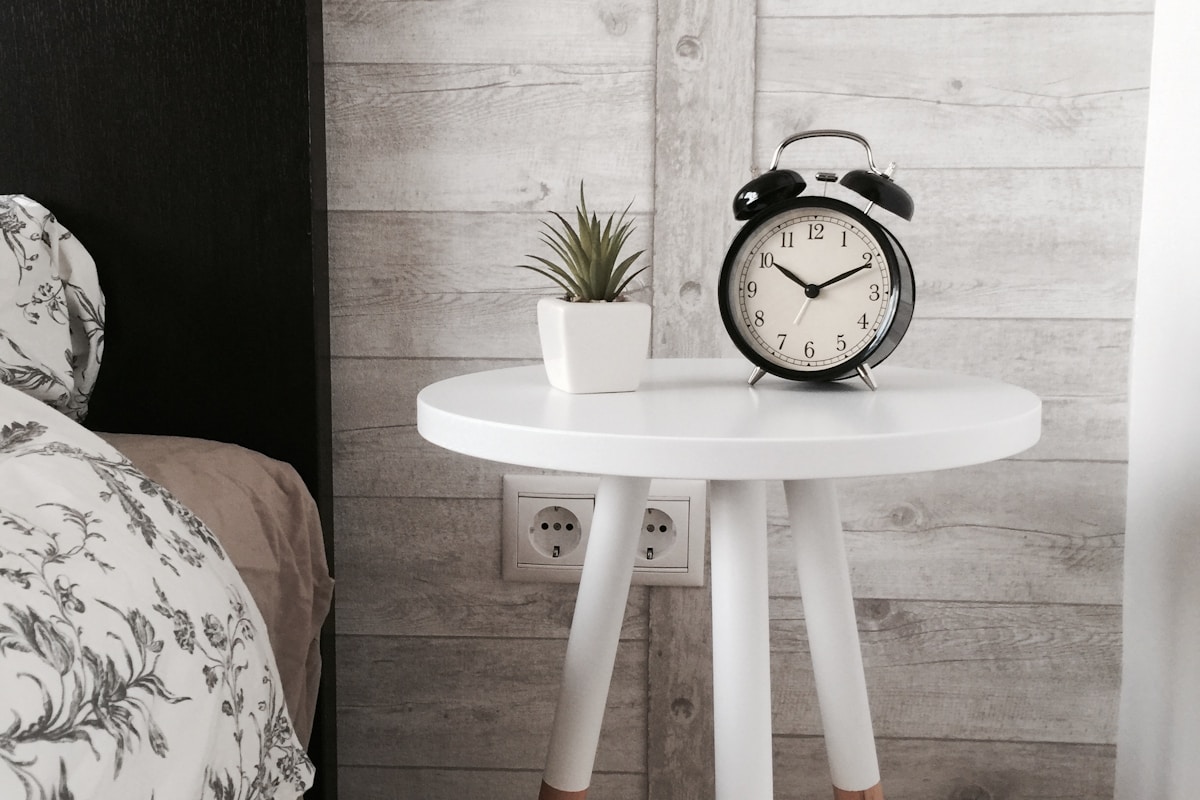Bedside Table African Cherry — angle 2